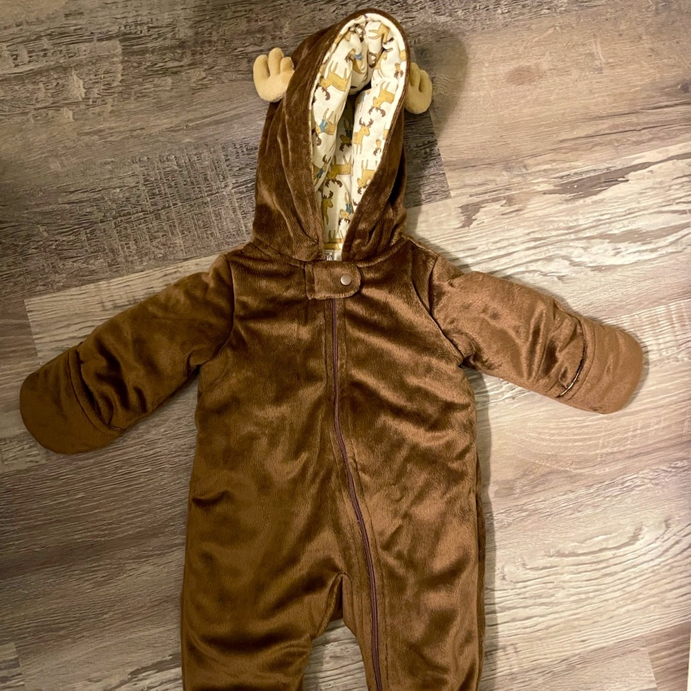 Infant Moose footed jacket outerwear 3 months